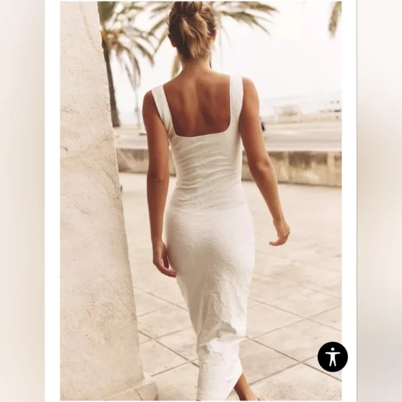 Zara Strech Square Neck Dress - Picture 5 of 7